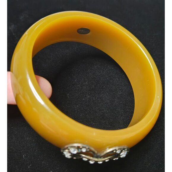 Elizabeth Lulu Crew Honey Mustard Resin Bangle - Picture 2 of 6